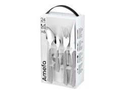 Set de 24 cubiertos Geo Amefa acero inoxidable gris