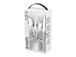 Set de 24 cubiertos Geo Amefa acero inoxidable gris