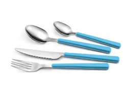 Set de 24 cubiertos Tonic Pradel mango remachado acero inoxidable azul