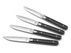 Set de 4 cuchillos para carne Fusion Noir - Hoja lisa y mango de ABS - 22 cm