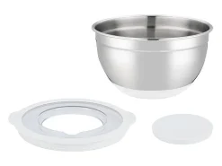 Set de 3 ensaladeras de acero inoxidable Arthur Martin 16-24 cm con tapas herméticas y base antideslizante de silicona