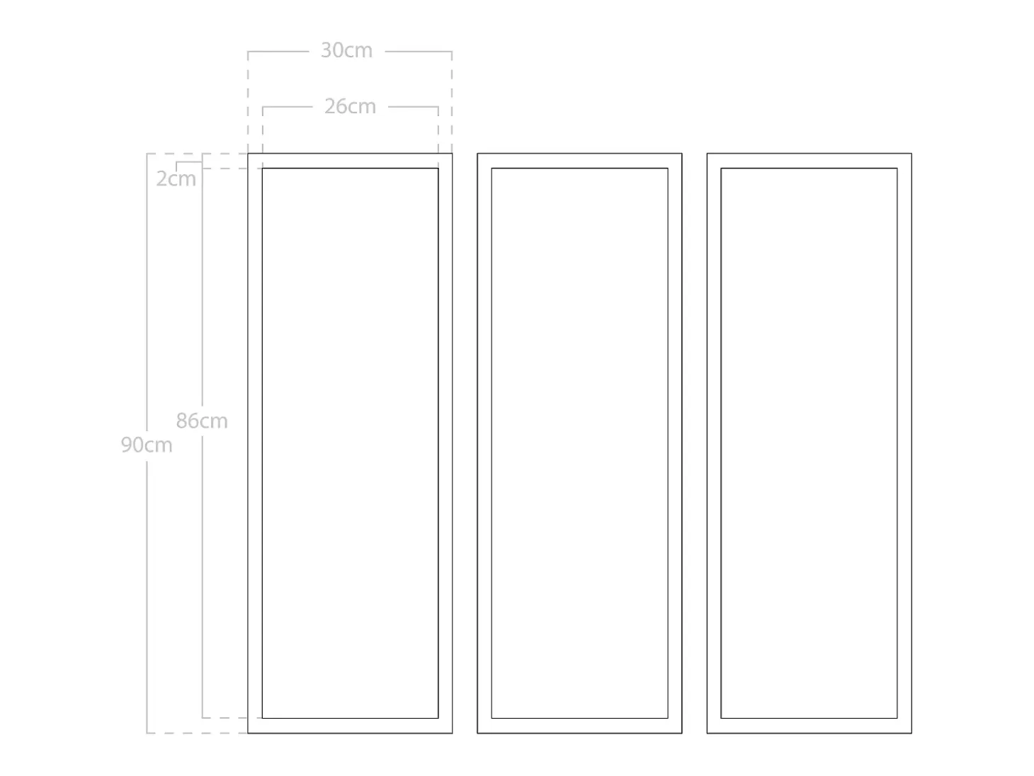 Set de 3 Espejo de pared - NOG - DECOWOOD