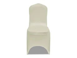 Set de 6 Fundas ajustadas para sillas, color crema ES565743