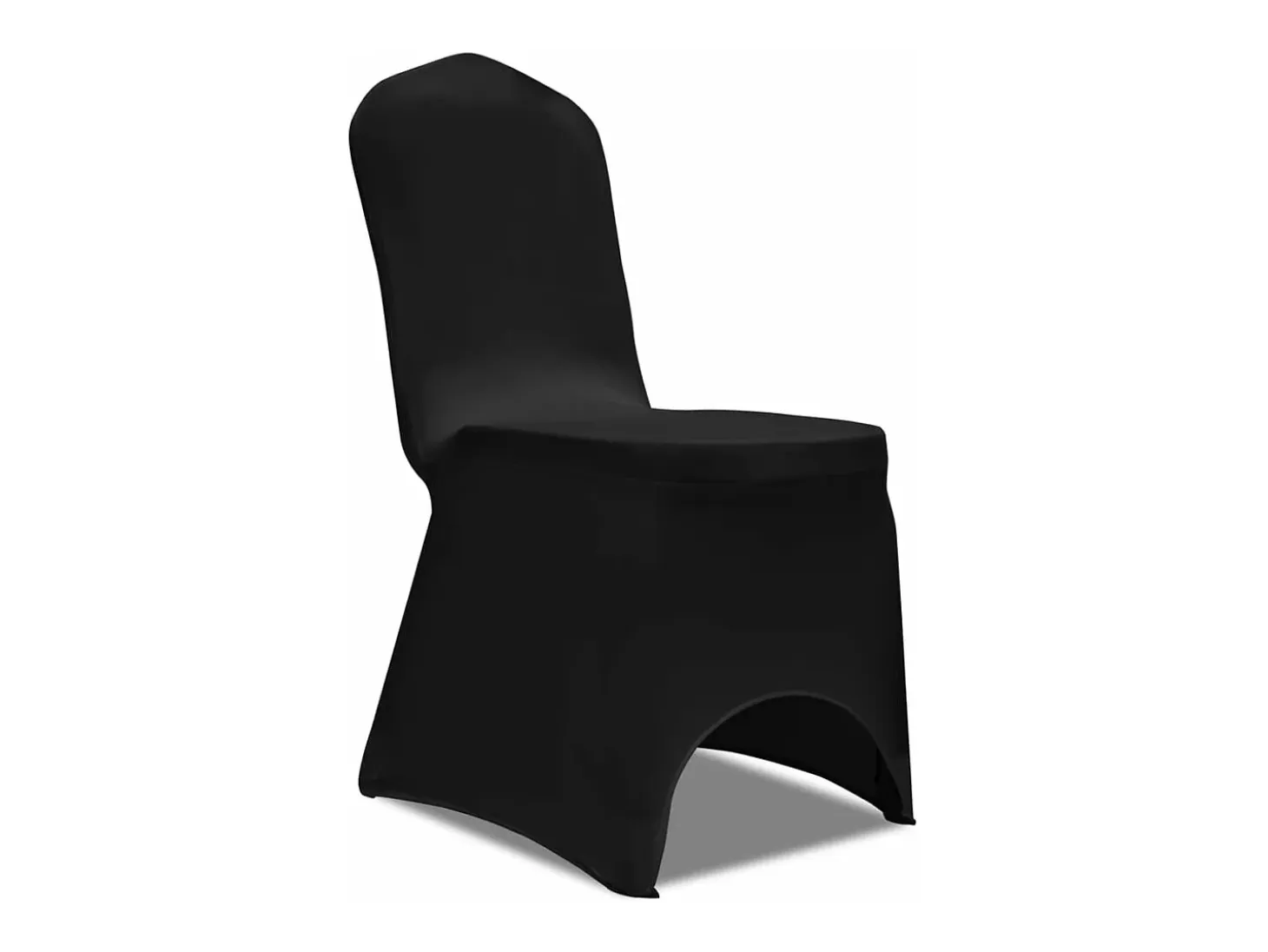 Set de 6 Fundas ajustadas para sillas, color negro ES655004