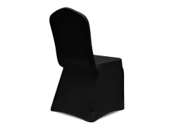 Set de 6 Fundas ajustadas para sillas, color negro ES655004