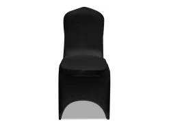 Set de 6 Fundas ajustadas para sillas, color negro ES655004