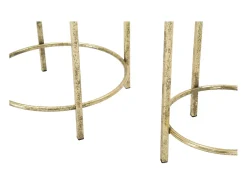 Set de 2 maceteros metálicos dorados Lumai para plantas