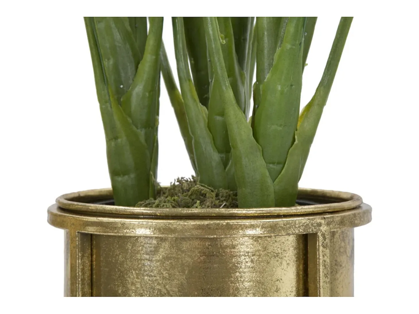 Set de 2 maceteros metálicos dorados Lumai para plantas