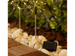 Set de 3 Pinchos LED Exterior Solar Diente de Leon 3000K Blanco Cálido