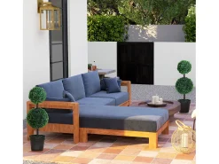 Set de 2 plantas artificiales, 67 cm, con 2 bolas, plástico, verde (23x23x67 cm)