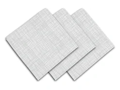 Set de 3 servilletas 45x45 cm GALAXY blanco, de Soleil d'ocre