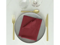Set de 3 toallas 45x45 cm LUXURY rojo, de Soleil d'Ocre