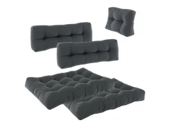 Set de cojines para paletas antracita 120x80x15 flocken