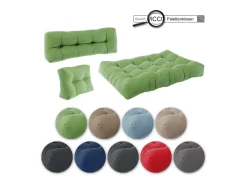 Set de cojines para paletas verde 120x15x80 flocken