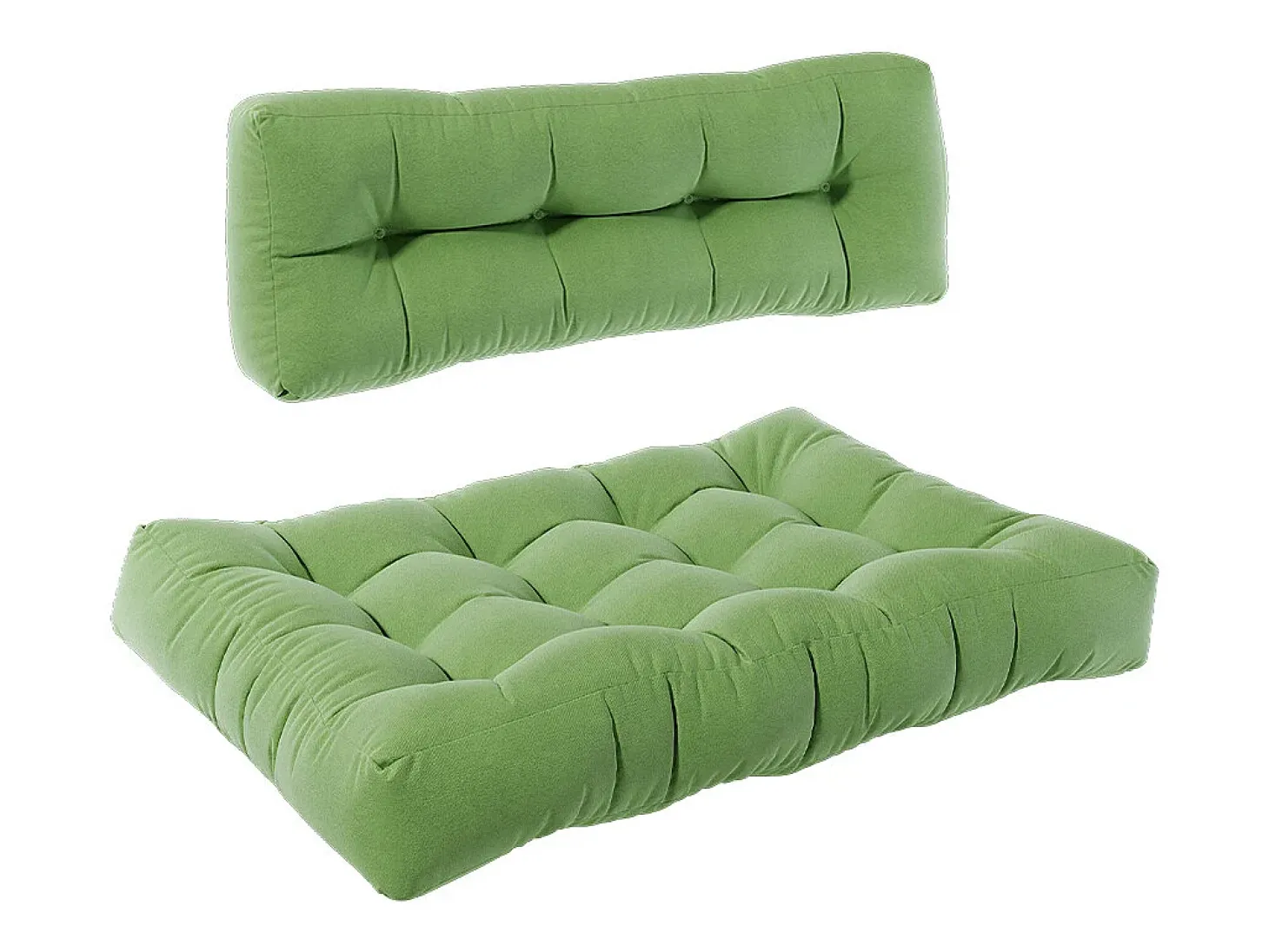 Set de cojines para paletas verde 120x15x80 flocken