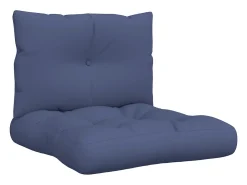 Set de cojines para sofá de palets tela azul marino 60x38x13 cm