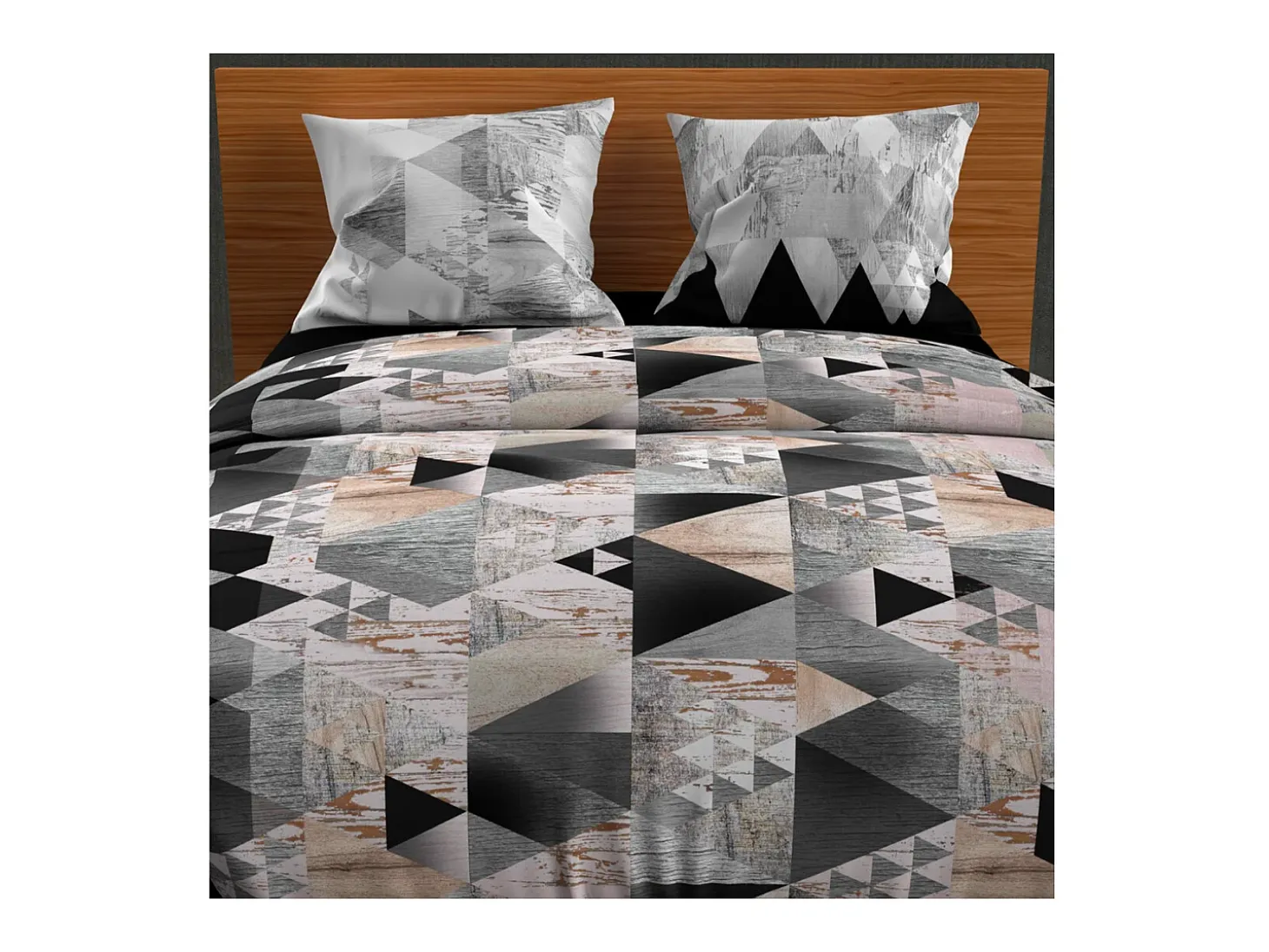 Set de fundas nórdicas 240X220 cm ANTRACITA NÓRDICA, 100% algodón