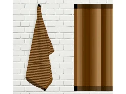 Set de paños de cocina de algodón KENT amarillo y negro, por Soleil d'Ocre