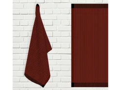 Set de paños de cocina de algodón KENT ladrillo y negro, por Soleil d'Ocre