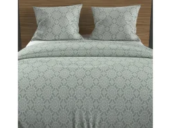 Set funda nórdica de algodón 57 hilos 260x240 cm ESMERALDA verde