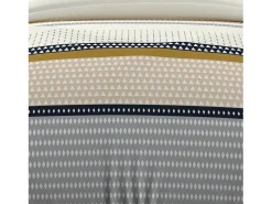 Set funda nórdica de algodón 57 hilos 140x200 cm THALES mostaza