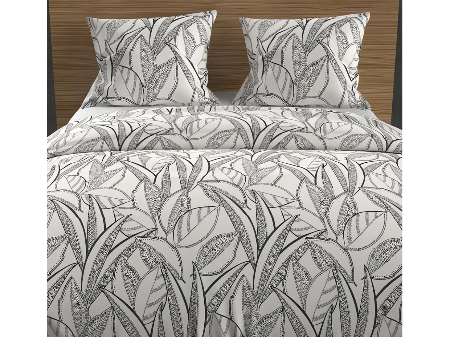 Set funda nórdica de algodón 57 hilos 240x220 cm TOGO blanco