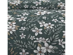 Set funda nórdica de algodón 57 hilos 260x240 cm MANON verde