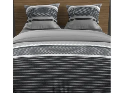 Set funda nórdica de algodón 57 hilos 240x220 cm THALES gris