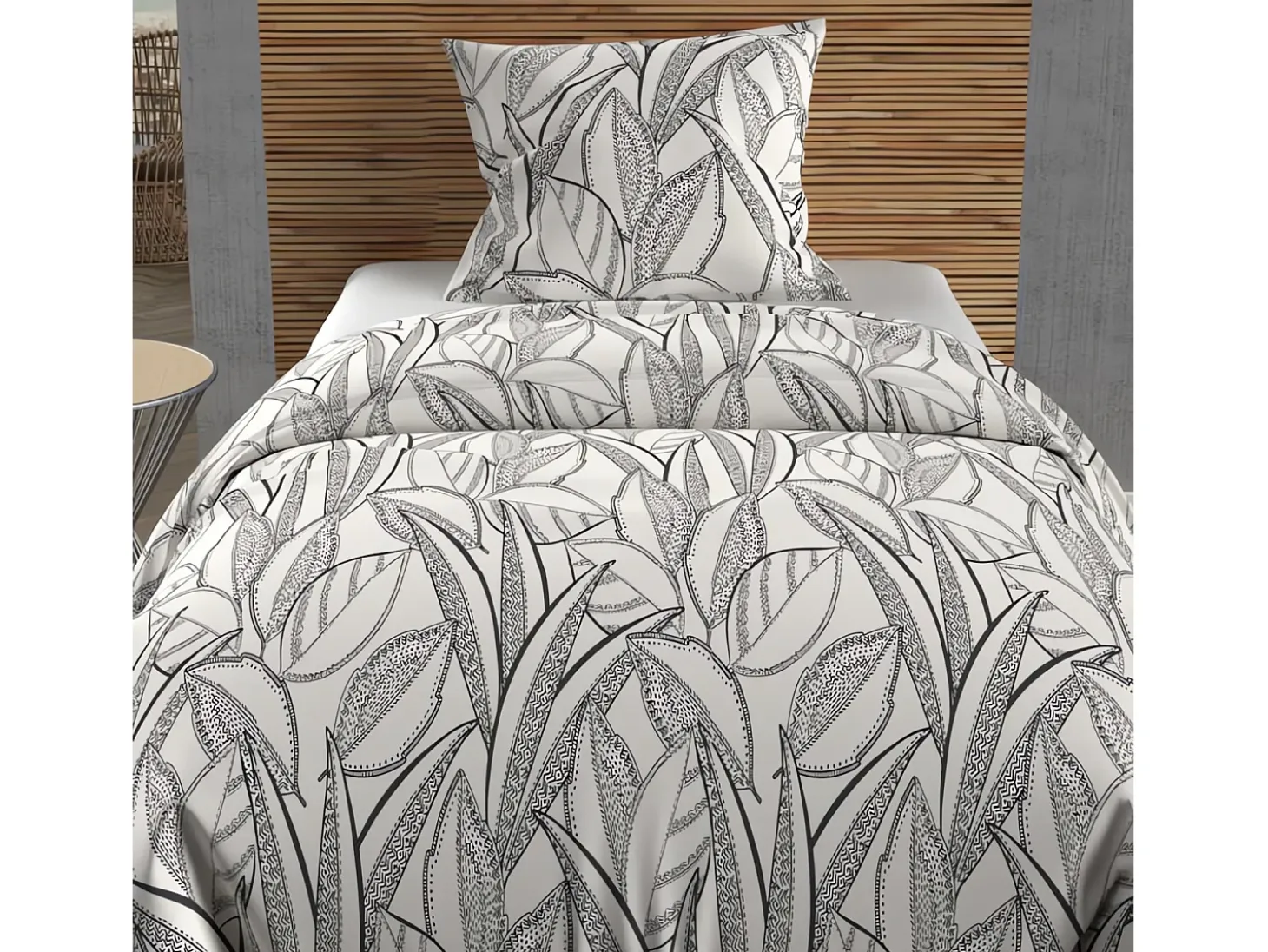 Set funda nórdica de algodón 57 hilos 140x200 cm TOGO blanco