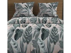 Set funda nórdica de algodón 57 hilos 240x220 cm TROPIC green