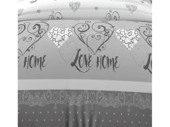 Set funda nórdica de algodón 57 hilos 140x200 cm Gris San Valentín