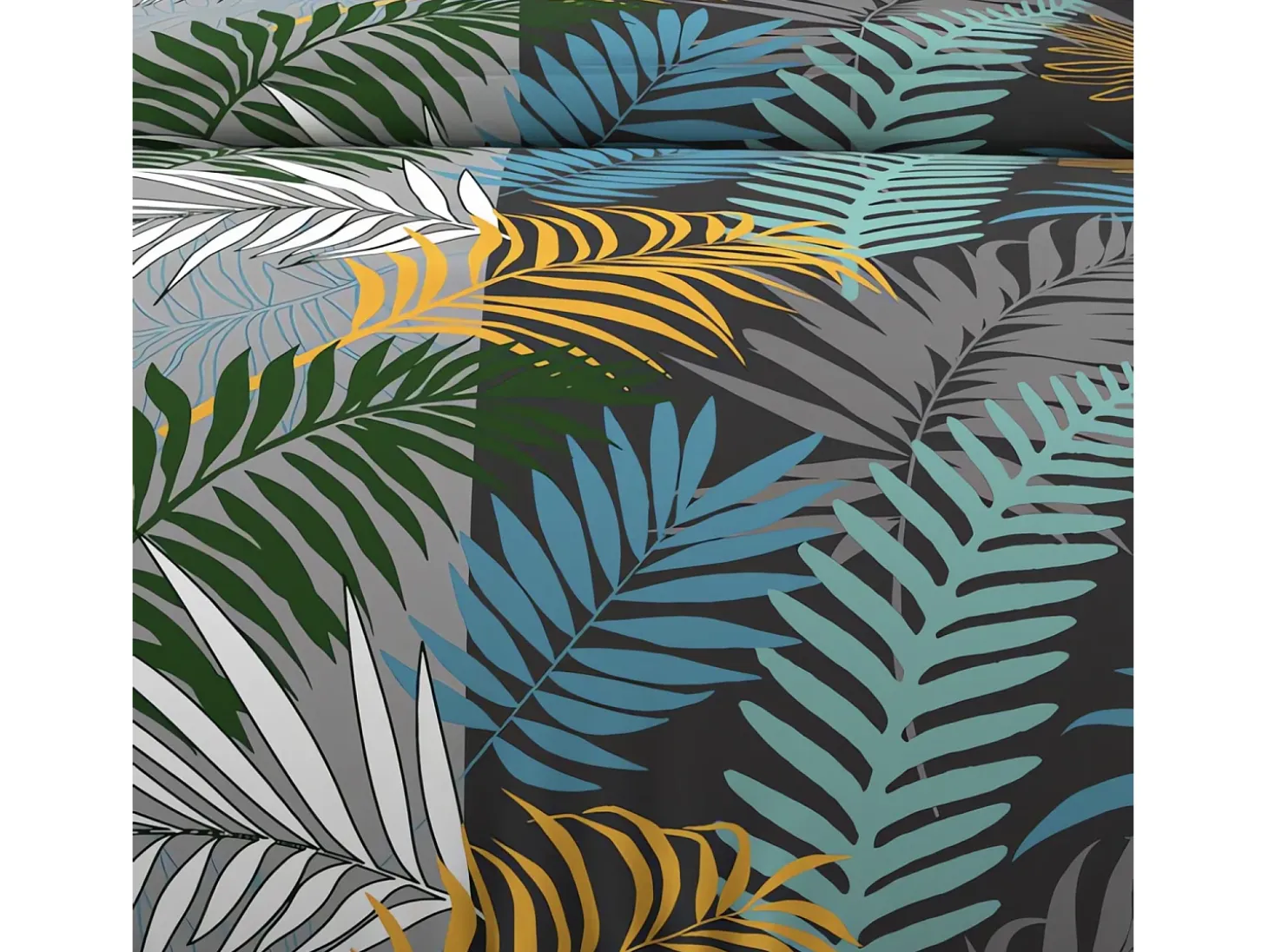 Set funda nórdica de algodón 57 hilos 240x220 cm JUNGLE blue