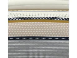 Set funda nórdica de algodón 57 hilos 240x220 cm THALES mostaza
