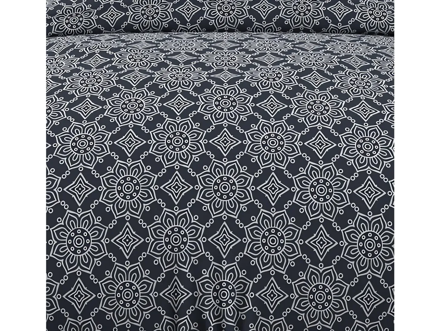 Set funda nórdica de algodón 57 hilos 140x200 cm ESMERALDA marine