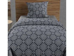 Set funda nórdica de algodón 57 hilos 140x200 cm ESMERALDA marine