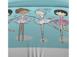 Set funda nórdica 140x200 cm DANCERS azul, 100% algodón 57 hilos/cm2,