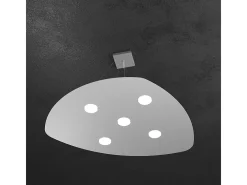 Shape Sospensione 5 Luci Grigio