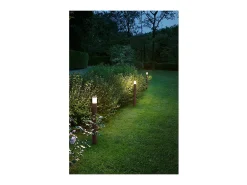 Sigaro - Bolardo de jardín con 1 bombilla E27 máx. 20 W IP54, aluminio pintado, bolardo para exterior, antracita, altura 50 cm - Perenz