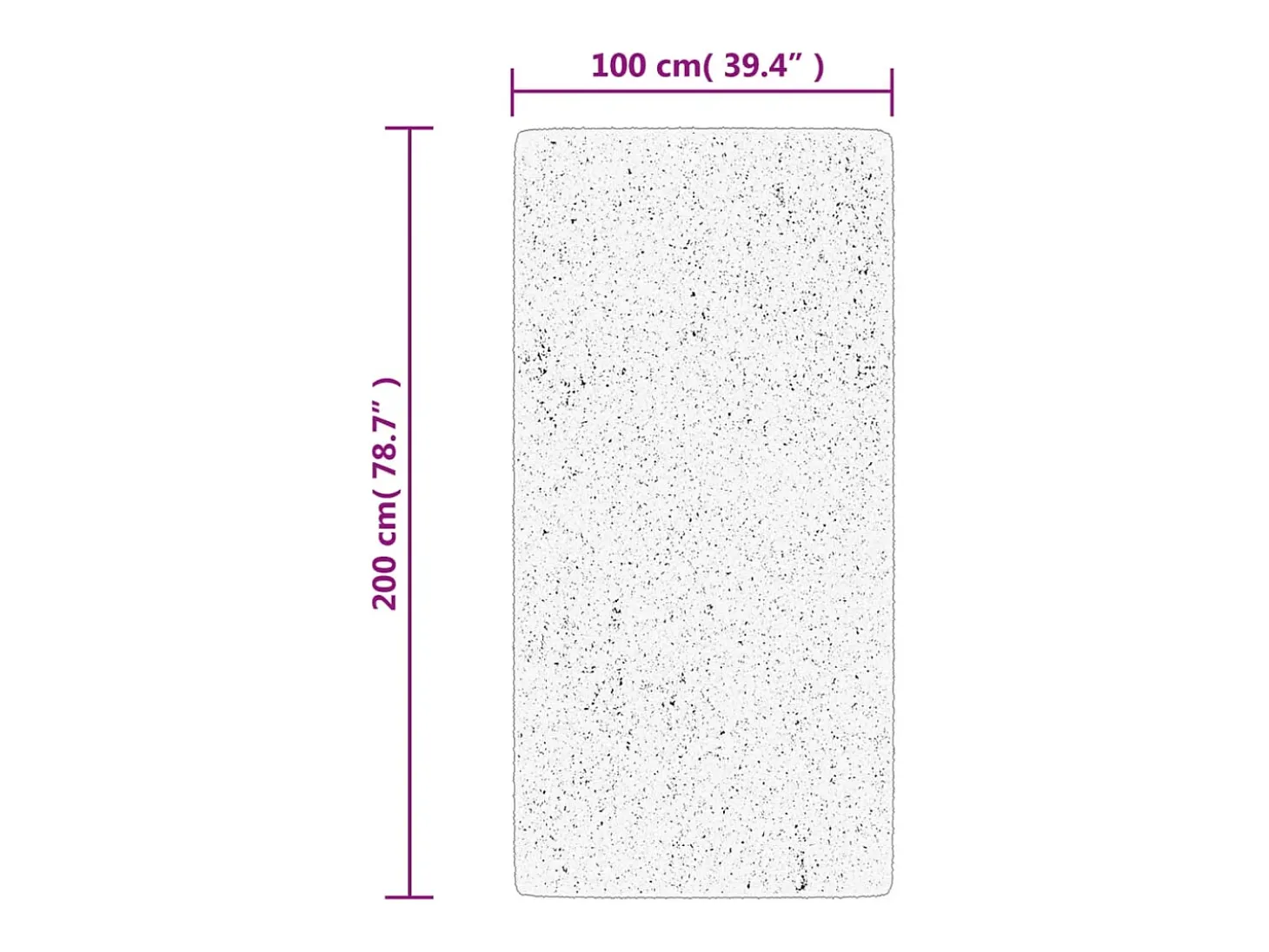 Sinto Alfombra de pelo corto OVIEDO gris 100x200 cm