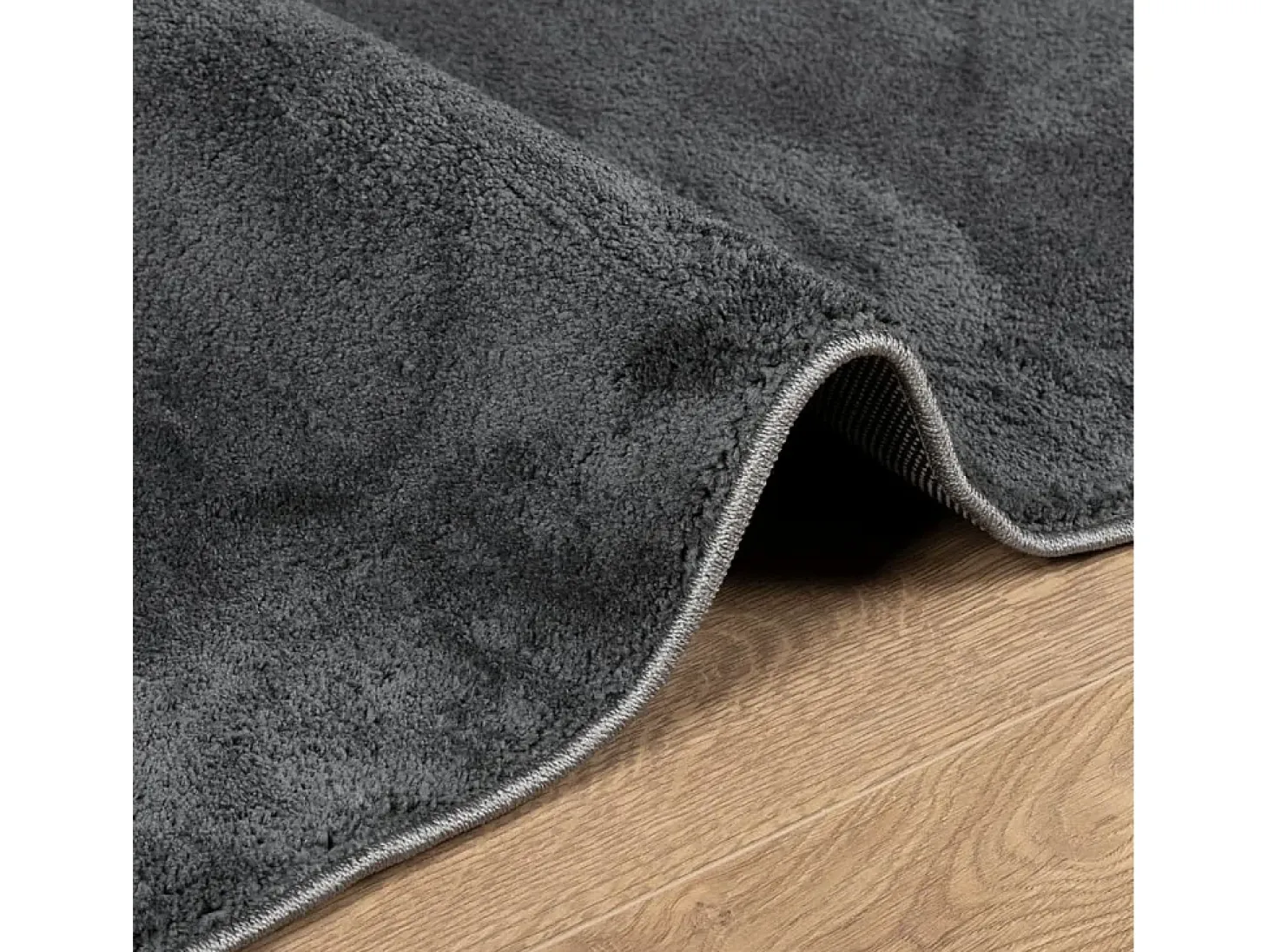 Sinto Alfombra de pelo corto OVIEDO gris antracita 140x200 cm