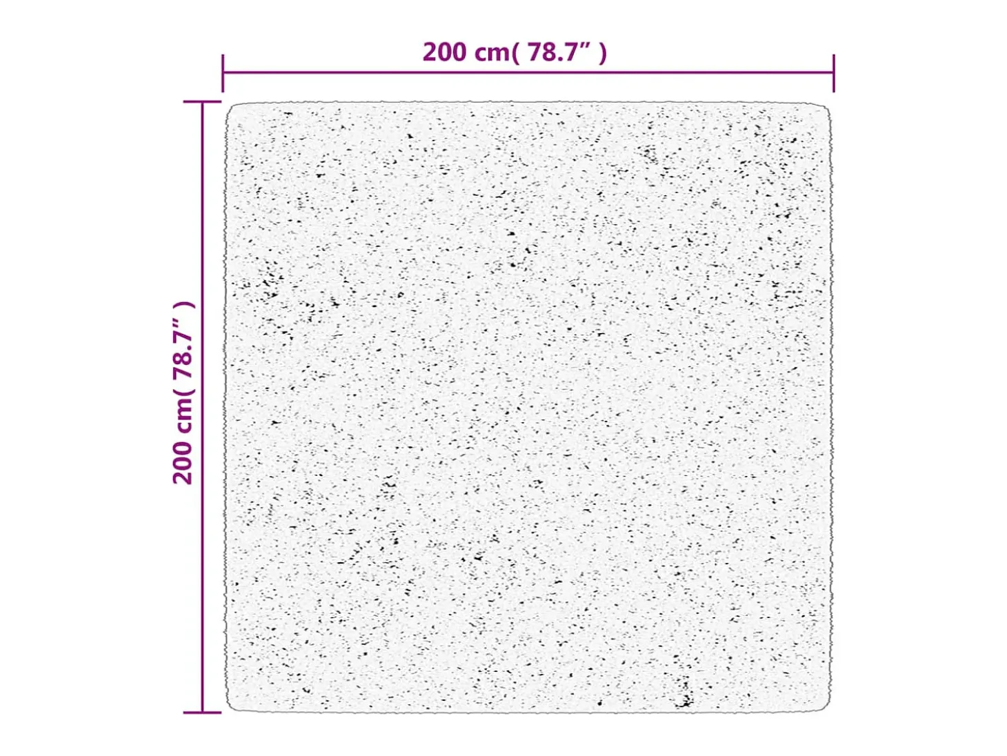 Sinto Alfombra de pelo corto OVIEDO negro 200x200 cm