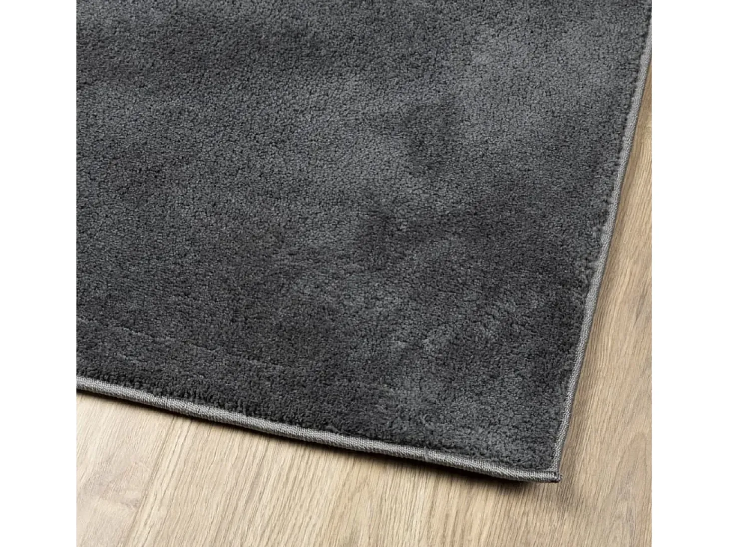 Sinto Alfombra de pelo corto OVIEDO gris antracita 200x200 cm