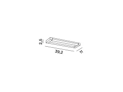 Slim - Aplique LED de pared de 12 W, CCT 2700K-4000K, L.39,2 cm, Orientable, 960 lm, IP20 - Perenz - Marrón metalizado