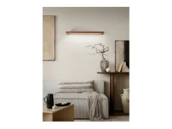Slim - Aplique LED de pared de 24 W, CCT 2700K-4000K, L.79,2 cm, Orientable, 1920 lm, IP20 - Perenz - Marrón metalizado