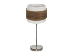 Sobremesa 1 Luz Cuero/madera Oscura Modelo Myriam
