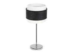 Sobremesa Bicolor Modelo Myriam 1luz Cromo/madera Negra