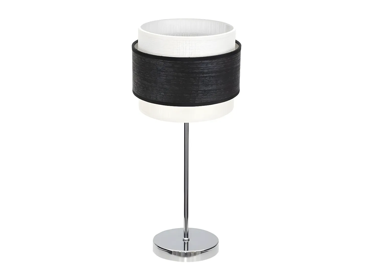 Sobremesa Bicolor Modelo Myriam 1luz Cromo/madera Negra