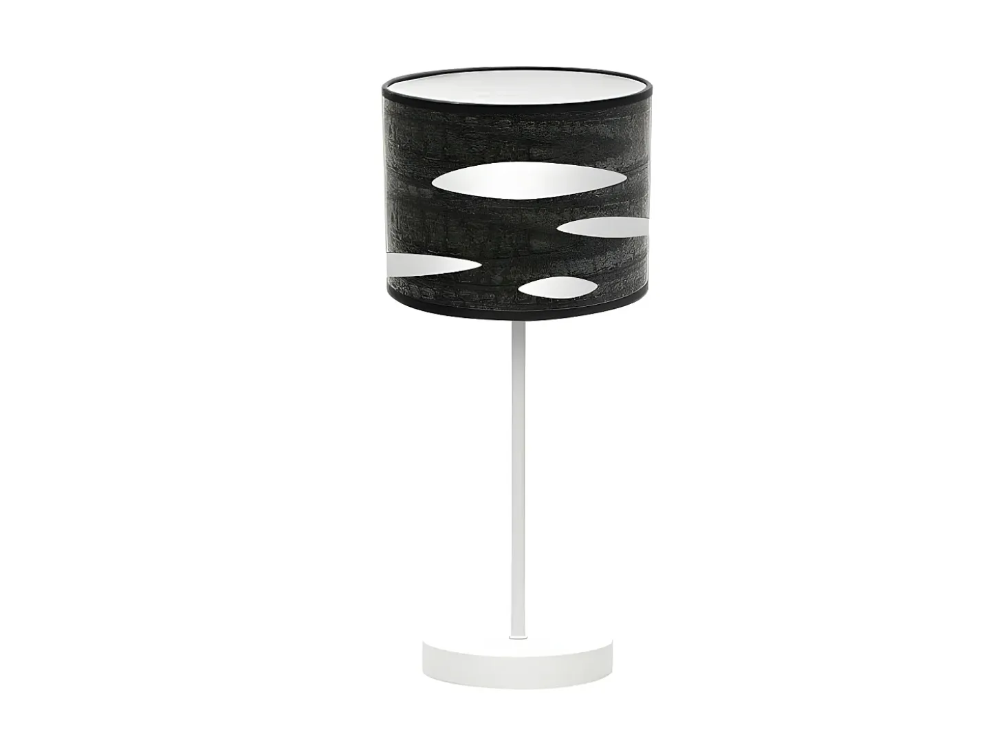 Sobremesa Con Pantalla Textil Madera Negra Modelo Odra