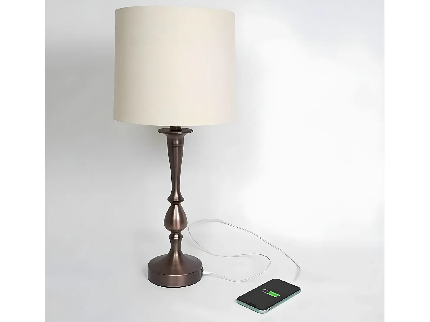 Sobremesa Con Puerto Usb Modelo Khalifa Marron Con Pantalla