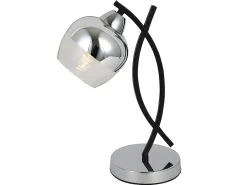 Sobremesa Con Tulipa Cristal Modelo Denali Cromo